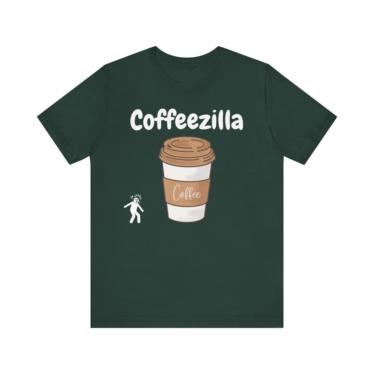 Coffeezilla Graphic Tee - Unisex Short Sleeve Jersey Shirt for Coffee Lovers