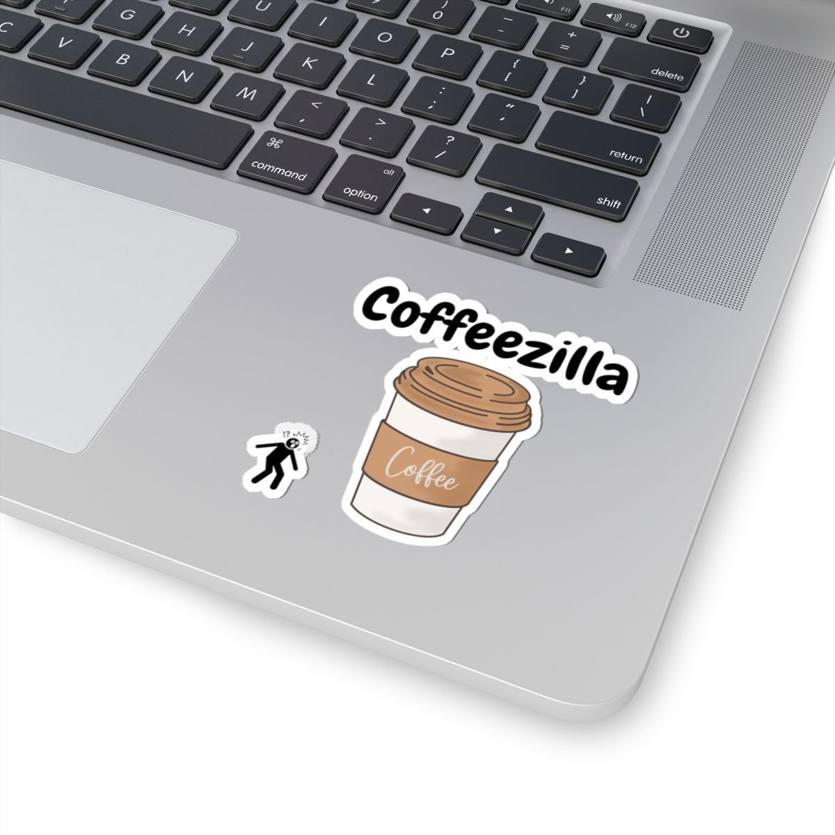 Coffeeezilla Kiss-Cut Stickers - Fun Coffee-Themed Decorative Stickers for Mugs, Laptops, and Journals
